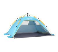 Outsunny Tienda de Playa Plegable Protección UV 220x173x120 cm Azul Claro | Carpa de Playa Pop-up para 1-2 Personas, Impermeable, Bolsa de Transporte, para Parque, Camping