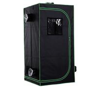 Outsunny Tienda Hidropónica en Oxford 600D con 5 Entradas de Aire Regulables y Ventana, Serra Hidropónica para Cultivo 80x80x160 cm Aosom España