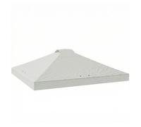 Outsunny toldo de pérgola de recambio 3x3 m techo de repuesto para carpa plegable de jardín de tela oxford 210d con 8 orificios de drenaje y doble ventilación protección uv 50+ solo toldo blanco