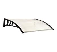 Outsunny Toldo de Puerta 75 x 100 cm Toldo en Voladizo Cubierta Policarbonato Blanco