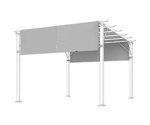 Outsunny Toldo de repuesto para pérgola de 488 x 122 cm con protección UV, toldo para toldo de terraza, toldo de repuesto para cenador de 3 x 3 m, color gris claro