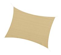Outsunny Toldo de sombra rectangular gran tamaño 4x3 m polietileno de alta densidad HDPE resistente a los UV Beige Aosom España