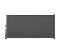 Outsunny Toldo Lateral Retráctil 300x160 cm Pantalla Enrollable Mampara de Privacidad y Protección Solar para Jardín Balcón Terraza Gris