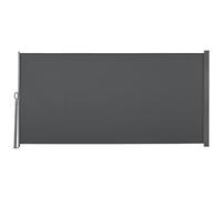 Outsunny Toldo Lateral Retráctil 300x160 cm Pantalla Enrollable Mampara de Privacidad y Protección Solar para Jardín Balcón Terraza Gris