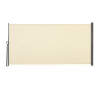Outsunny Toldo Lateral Retráctil 300x160cm Pantalla Enrollable Mampara de Privacidad y Protección Solar para Balcón Terraza Crema Aosom España