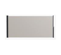 Outsunny toldo lateral retráctil pantalla enrollable mampara de privacidad impermeable y anti-uv protege la privacidad para jardín balcón terraza 300x140 cm gris claro