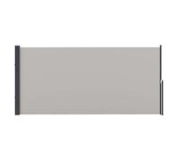 Outsunny toldo lateral retráctil pantalla enrollable mampara de privacidad impermeable y anti-uv protege la privacidad para jardín balcón terraza 300x140 cm gris claro