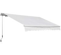 Outsunny Toldo manual plegable 350x250 cm blanco