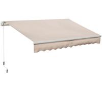 Outsunny Toldo manual retráctil 295x200 cm beige