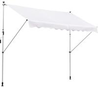 Outsunny Toldo manual retráctil 300x150x280 cm blanco