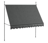 Outsunny Toldo Manual Retráctil 300x120x210-300 cm Toldo para Balcón con Manivela Altura Ajustable Impermeable y Anti-UV para Jardín Terraza Ventanas
