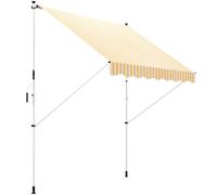 Outsunny Toldo Manual Retráctil 3x1,5 m Altura Ajustable Naranja | 170-280 cm, Toldo Exterior Terraza Enrollable, con Manivela, Anti-UV e Impermeable, Sin Taladro, para Balcón, Jardín