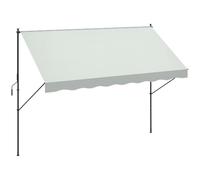 Outsunny Toldo Manual Retráctil 3x1,75 m Altura Ajustable 210-310 cm Crema | Toldo Exterior Terraza Enrollable, con Manivela, Anti-UV e Impermeable, Sin Taladro, para Balcón, Jardín