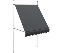 Outsunny Toldo Manual Retráctil con Manivela 200x120x210-300 cm con Altura Ajustable Impermeable y Anti-UV Gris Oscuro Aosom España