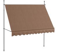 Outsunny Toldo Manual Retráctil con Manivela 300x120x210-300 cm con Altura Ajustable Impermeable y Anti-UV Café