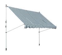 Outsunny toldo manual retráctil toldo para balcón con altura ajustable manivela y protección solar para terraza jardín verde