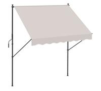 Outsunny Toldo Manual Retráctil 200x170x200-290 cm Ajustable con Manivela Protección Solar UV40+ para Balcón Terraza Color Crema Aosom España