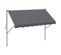 Outsunny Toldo Manual Retráctil 300x170x200-290 cm Ajustable con Manivela Protección Solar UV40+ para Balcón Terraza Gris Aosom España
