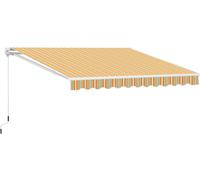 Outsunny Toldo retráctil 300x250 cm mutilcolor (naranja, blanco y beige)