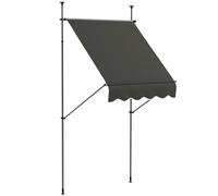 Outsunny Toldo retráctil autoportante manual, 1,5x1,2x2,1-3 m, inclinación ajustable, metal aluminio poliéster Gris oscuro Aosom España