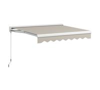 Outsunny toldo retráctil eléctrico o manual 250x200 cm toldo portátil toldo para balcón con mando a distancia manivela manual y marco de aluminio para ventana puerta terraza patio crema 200 cm