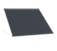 Outsunny Toldo Retráctil Toldo de Jardín Exterior con Marco de Aluminio Ángulo Inclinación Ajustable Anti-UV 150x120 cm Gris Oscuro Aosom España