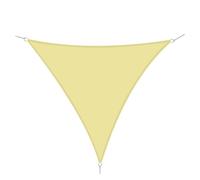 Outsunny Toldo Vela Triangular 6x6x6m Protección UV Poliéster Impermeable para Jardín Camping Playa Color Arena Aosom España