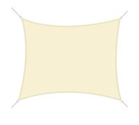 Outsunny Toldo Vela Cuadrado 3x3m Protección Solar para Terraza Jardín Camping Resistente al Agua Protección UV Poliéster Crema Aosom España