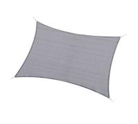 Outsunny toldo vela de sombra rectangular 4x3 m toldo de terraza protección rayos uv con bolsa de transporte anillo de acero inoxidable y cuerdas para jardín patio gris 400 cm
