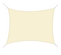 Outsunny Toldo Vela Rectangular 3x4m Protección Solar UV Impermeable para Terraza Jardín Poliéster Crema Aosom España