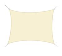 Outsunny Toldo Vela Rectangular 3x4m Protección Solar UV Impermeable para Terraza Jardín Poliéster Crema Aosom España