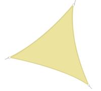 Outsunny Toldo Vela Triangular 3x3x3 m Vela de Sombra para Jardín Patio Terraza Poliéster Anti UV Color Arena Aosom España