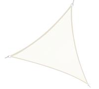 Outsunny Toldo Vela Triangular para Exteriores, Protección Solar UV, Poliéster, Ideal para Jardín, Playa, Camping 5x5x5m Crema Aosom España