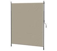 Outsunny Toldo Vertical Exterior 200x305 cm Pantalla de Privacidad Enrollable Ajustable con Manivela Protección UV 40+ Arena