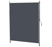 Outsunny Toldo Vertical Exterior 200x305 cm Pantalla de Privacidad Enrollable Ajustable con Manivela Protección UV 40+ Gris