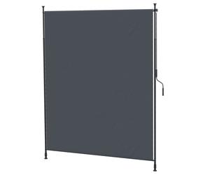 Outsunny Toldo Vertical Exterior 200x305 cm Pantalla de Privacidad Enrollable Ajustable con Manivela Protección UV 40+ Gris