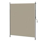 Outsunny toldo vertical exterior 200x305 cm, pantalla de privacidad enrollable, toldo lateral ajustable con manivela, protección uv 40+ e impermeable, sin taladro, para balcón, jardín, arena