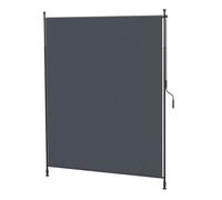 Outsunny toldo vertical exterior 200x305 cm, pantalla de privacidad enrollable, toldo lateral ajustable con manivela, protección uv 40+ e impermeable, sin taladro, para balcón, jardín, gris