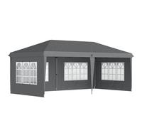 Outsunny Tonnelle pop-up plegable - tienda de recepción - 3x6 m 3 lados desmontables Gris Aosom España