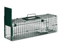 Outsunny Trampa para Animales Vivos Metálica 60x18x20 cm Verde Oscuro | Jaula de Captura, con Puerta, Asa, para Ratones Pequeños