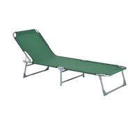 Outsunny Tumbona Plegable Verde