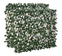 Outsunny Valla de Enrejado Expansible de 2 Piezas con Hojas Artificial 295x70 cm Green 295x70x2 cm