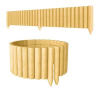 Outsunny Valla de Jardín de Madera, 176x38 cm, Valla de Jardín Exterior Decorativa, Resistente y Fácil de Instalar, para Huerto, Patio, Terraza, Césped, Natural