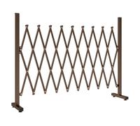 Outsunny Valla de Jardín Exterior de Aleación de Aluminio Puerta de Jardín Exterior Extensible Valla Metálica para Decoración Terraza Patio 250x31x103,5 cm Café Oscuro
