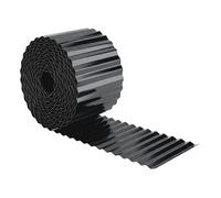 Outsunny Valla de Jardín Metálica, 650x20 cm, Valla de Jardín Exterior de Acero Galvanizado Corrugado Resistente, Fácil de Instalar, para Huerto, Patio, Terraza, Césped, Gris Oscuro