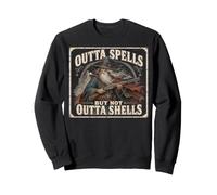 Outta Spells But Not Outta Shells Vintage Wizard Graphic Sudadera