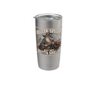 Outta Spells But Not Outta Shells Vintage Wizard Graphic Vaso térmico de acero inoxidable de doble pared