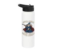 Outta Spells But Not Outta Shells Wizard Fantasy Meme Stainless Steel Insulated Water Bottle