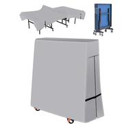 OUTTDID Funda de mesa de ping pong impermeable gris, se adapta a mesas plegables y planas universales de 9 x 5 pies, lona de poliéster 600D resistente