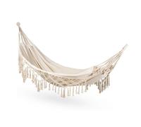 Outtec Hamaca 200x150cm hasta 200 kg - Hamaca Doble Exterior para 1-2 Personas, de algodón Estilo Boho para jardín, balcón, terraza - Transpirable para niños y Adultos